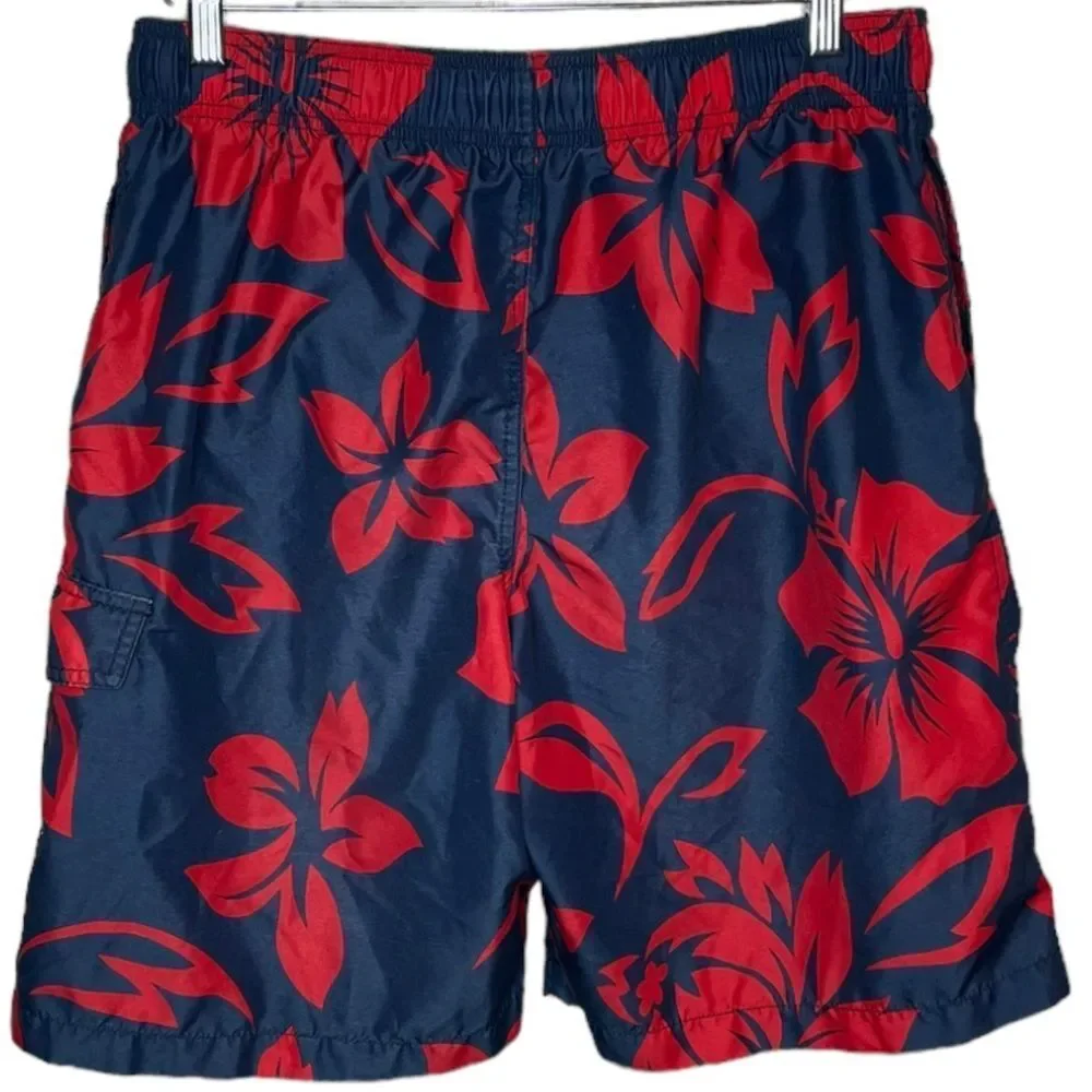 Sonoma Blue and Red Floral Swim Trunks size Medium - Picture 2 of 3